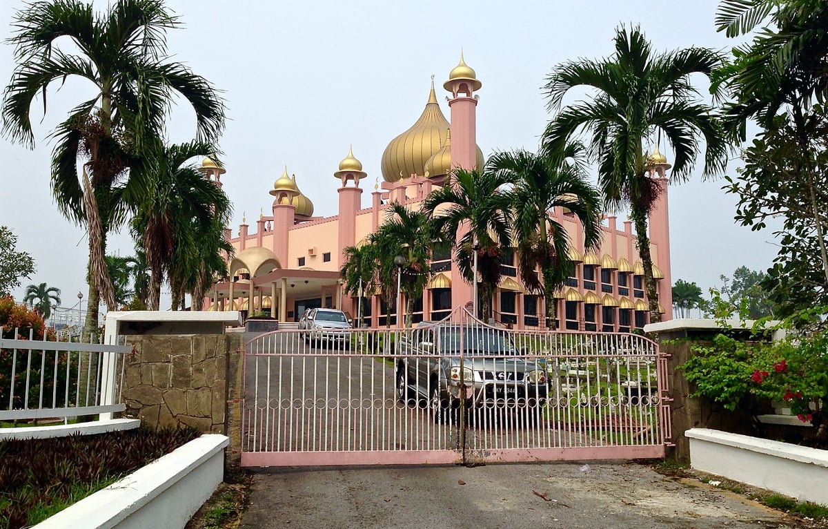 Sarawak State Mosque exterior in Petra Jaya